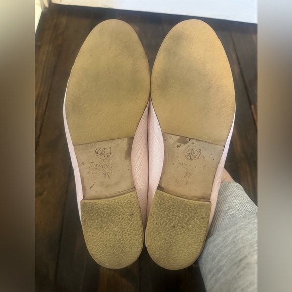 Chanel Cambon Lambskin Leather Ballet Flats Pink Purple read description! 37 6-7 - Picture 5 of 8